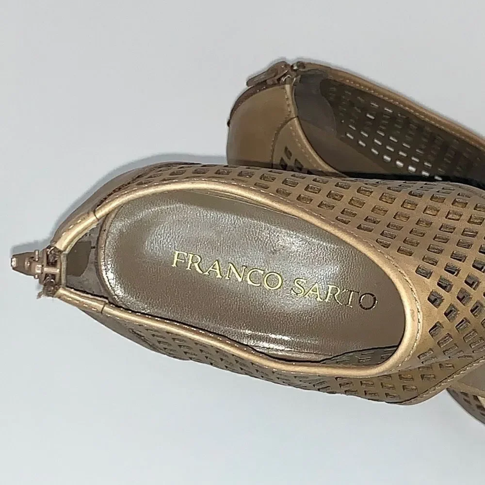 Franco Sarto Mesh leather heels